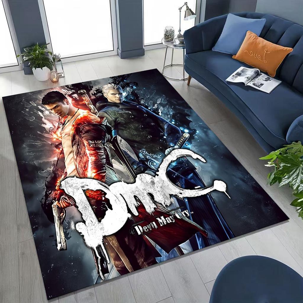 3D D-Devil May Cry DMC Games Vergil Dante Tapijt voor Slaapkamer Woonkamer Bank Huis Deurmat Decor, Groot Kinderspeel Antislip Vloermat