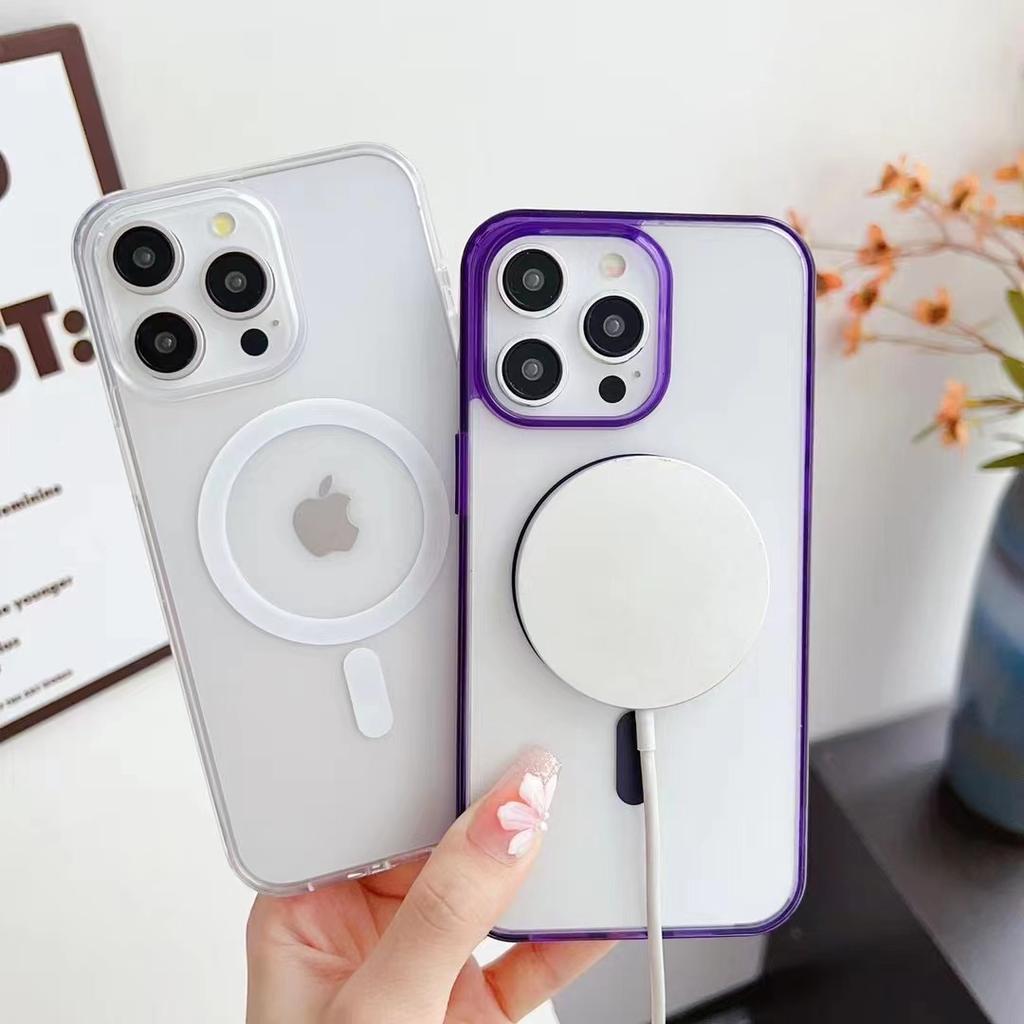 Applicable To Apple 16 Mobile Phone Case IPhone 15 Color Two-in-one Magnetic Case 13Pro Frosted Skin Feeling Protective Case