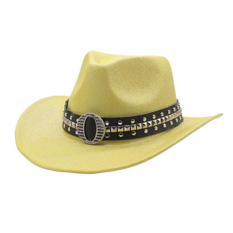 Autumn and winter new European and American style men's western cowboy hat British jazz top hat hat