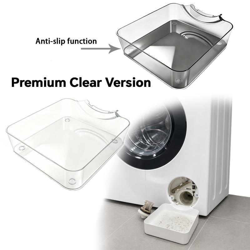 Washing Machine Drain Pan Funnel Tray, Leak Proof Drip Tray for Floor Protection, Heavy Duty Plastic Drainage System for Laundry