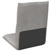 Adjustable Floor Chair Light Grey Velvet