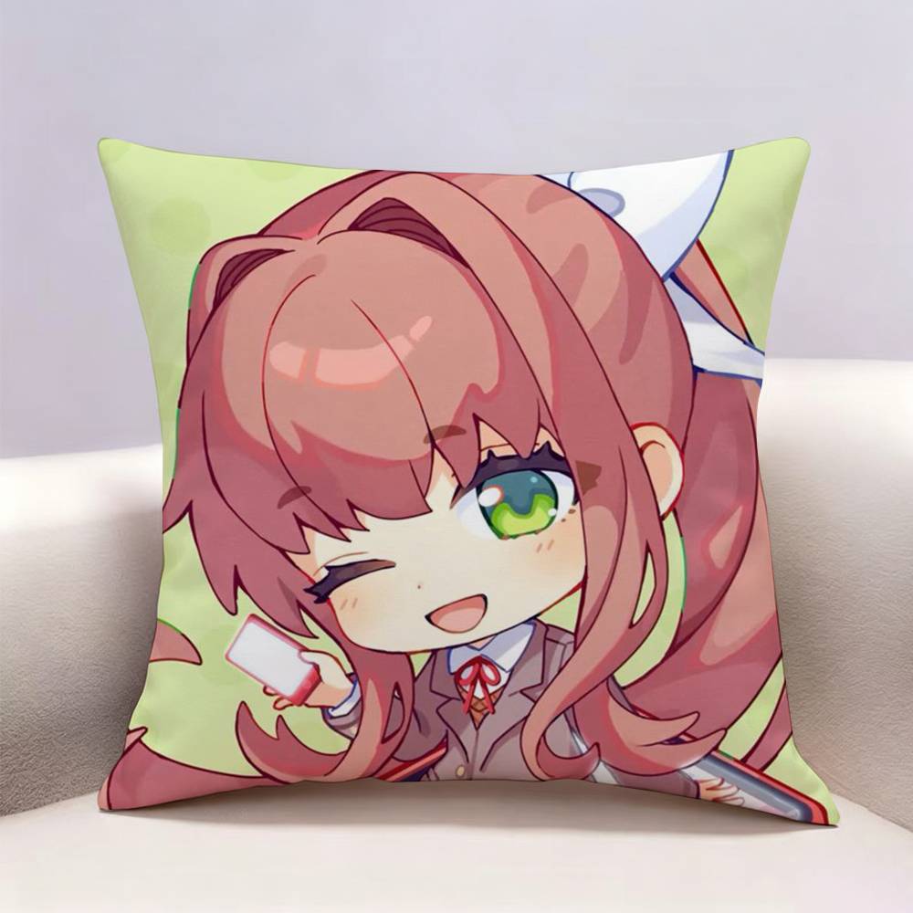 DDLC Monika Doublesided print Pillow Case Cushion Cover Throw Pillow Case For Car Sofa