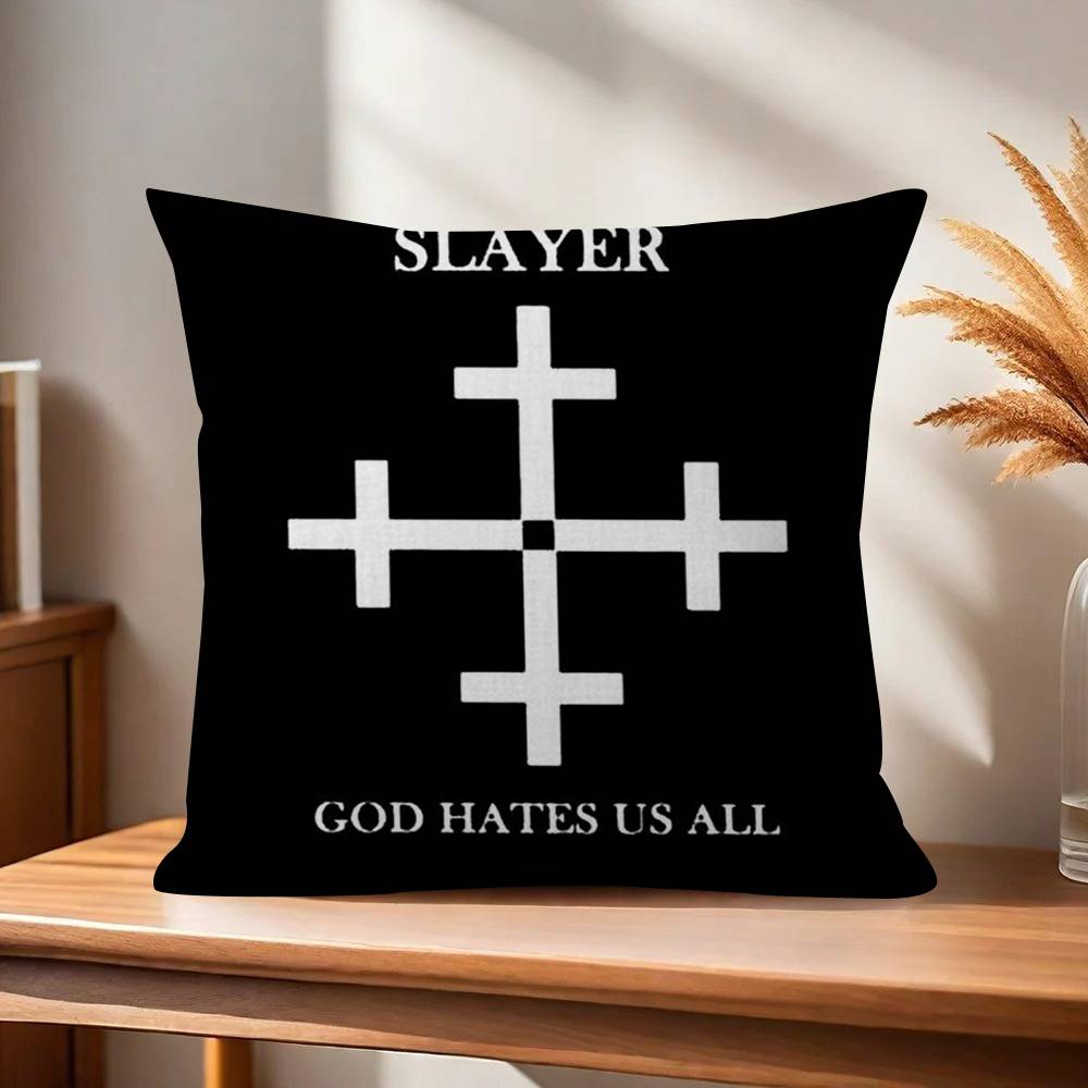 Classic Band Slayer Pillowcase Toon Gift Cushion Cover Bedroom Home Sofa Chair Seat Decor Pillow Case