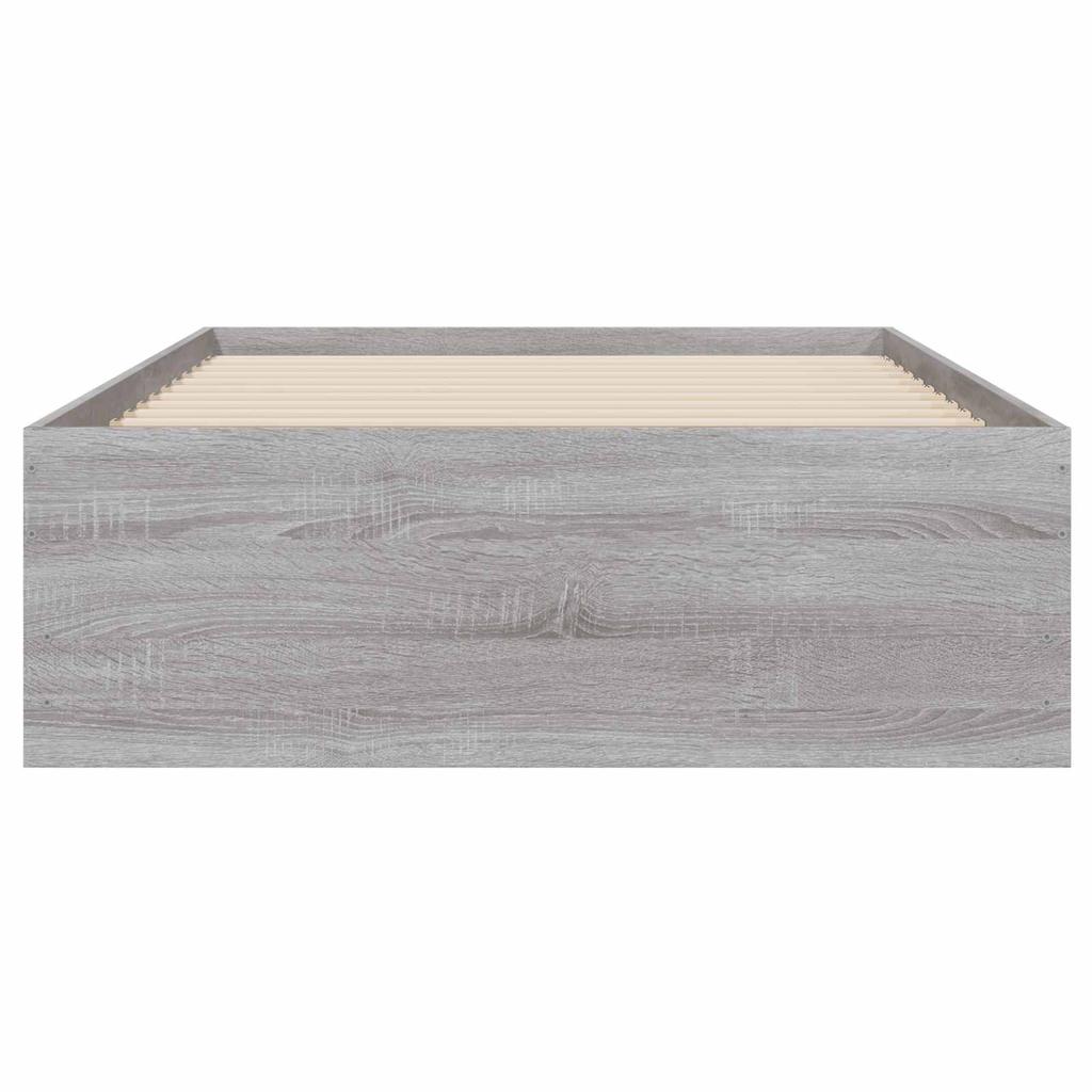 Bed Frame with Storage Concrete Grey 80 x 200 cm Engineered Wood