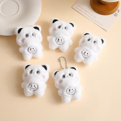 Bear Doll Cute Girl Heart Plush Pin Schoolbag Pendant Clothes Bag Brooch Doll Gift