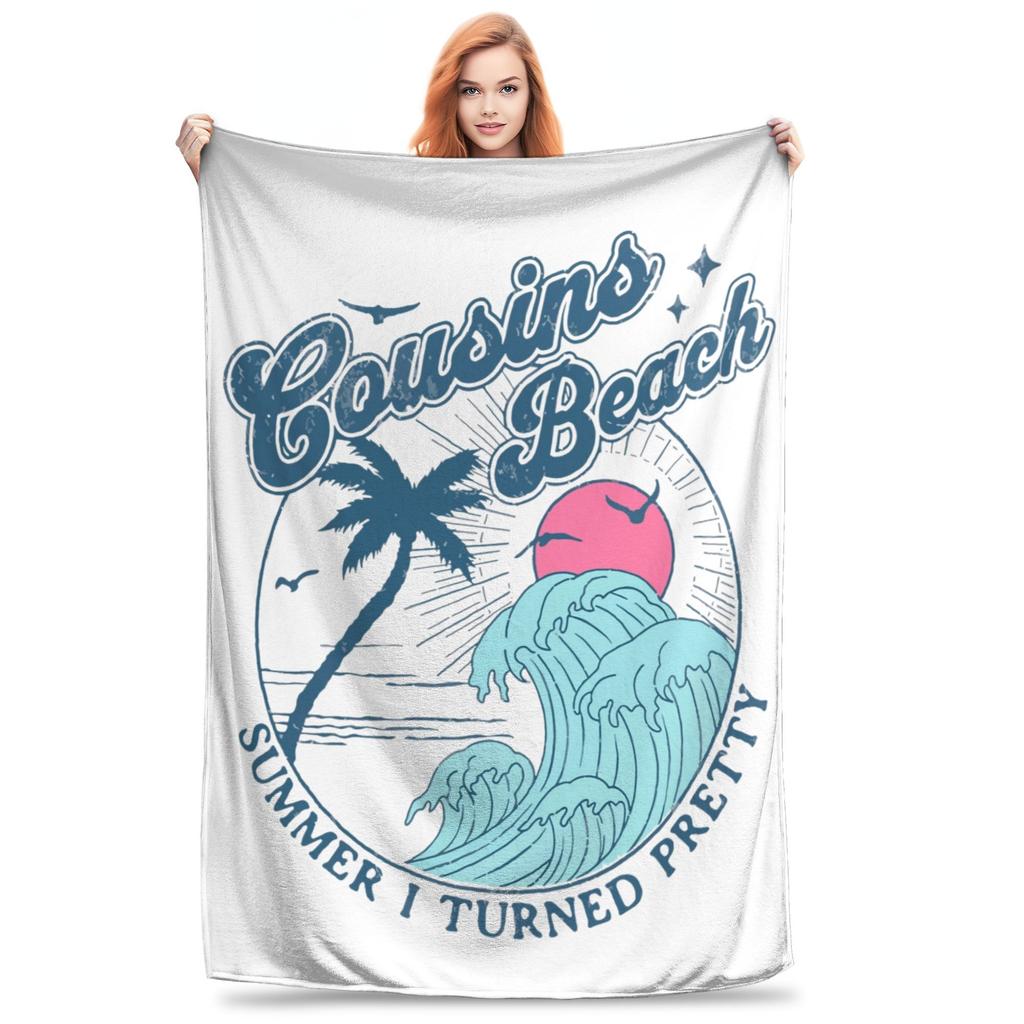 Girl Dinner Conrad Fisher 90er Der Sommer, in dem ich schön wurde Gestrickte Decke Flanell Weiche Überwurfdecken für Zuhause Couch Bett Teppich