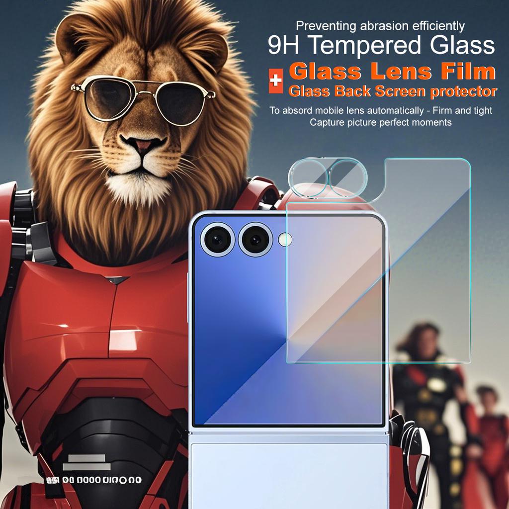 For Samsung Galaxy Z Flip7 5G Glass IMAK Glass Lens Film + Rear Screen Sticker
