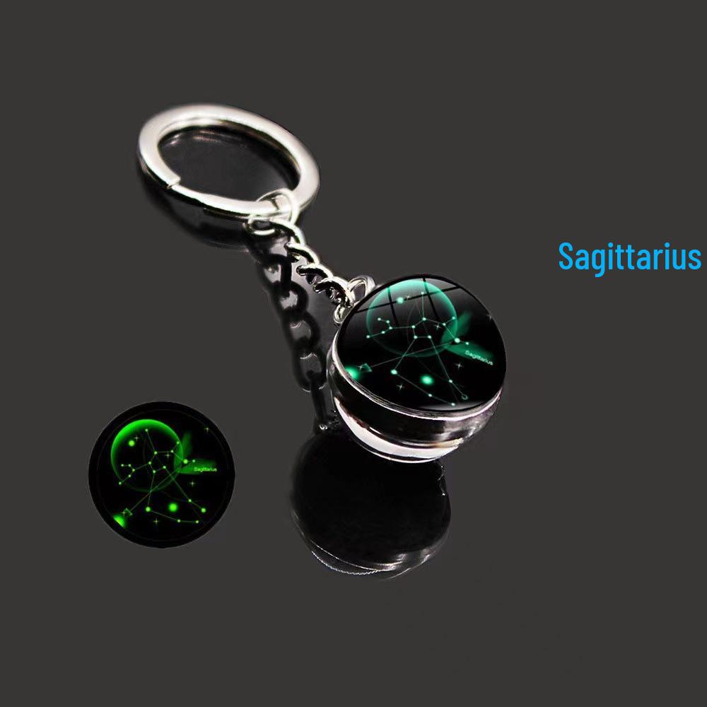 Luminous Zodiac Keychain: Dvanáct souhvězdí s přívěsky ve znamení Býka a Vodnáře