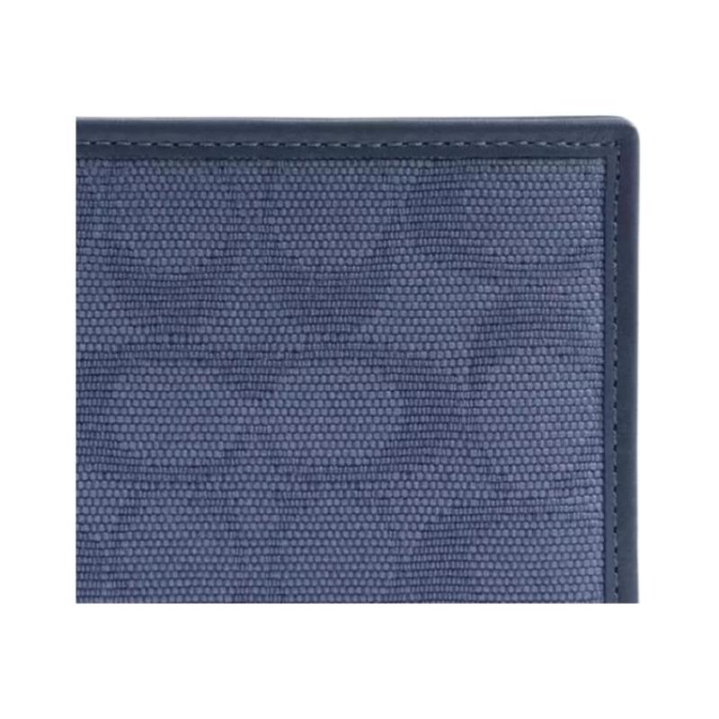 COACH Billfold Wallet 10 Signature Flip Closure Card Holder Coated Canvas Jacquard and Calf Leather Card Holder Regular Men's Dark Blue dark blue