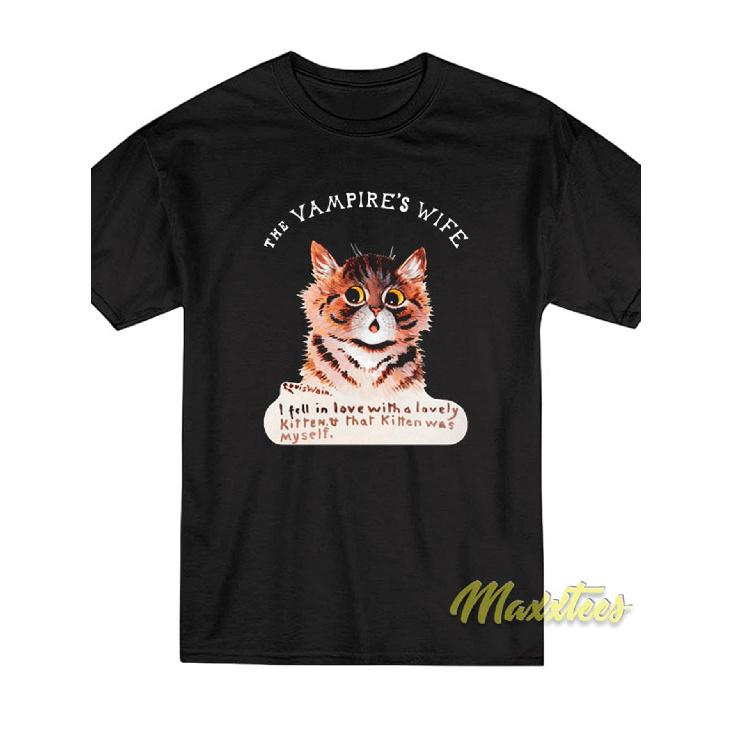 The Vampire s Wife Kitten Of Love T-Shirt - Gothic Print Round Neck Casual Tee Suitable for Seasons, Machine Washable Apparel with Iconic Vampire s S чёрный