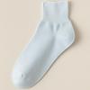 Women's Odor-Resistant Thin Cotton Summer Socks - Loose Cuff, Postpartum Comfort, Solid Color Mid-Calf Dopamine Style.