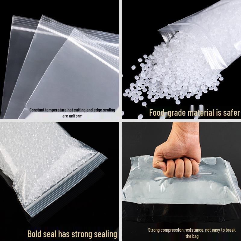 Self-Sealing Thickened Transparent Plastic Food Packaging Bag with Custom Printing