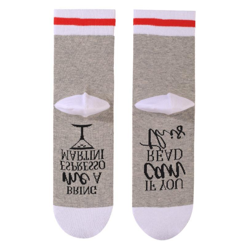 Male Spring and Autumn New Soles English Sweat Absorbing Breathable Tube Socks