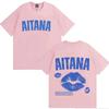 Rapper Aitana 2026 Doppelseitiger Print Grafik T-Shirts Herren Damen Lässig Sommer Harajuku Übergroßes Kurzarm-T-Shirt Unisex