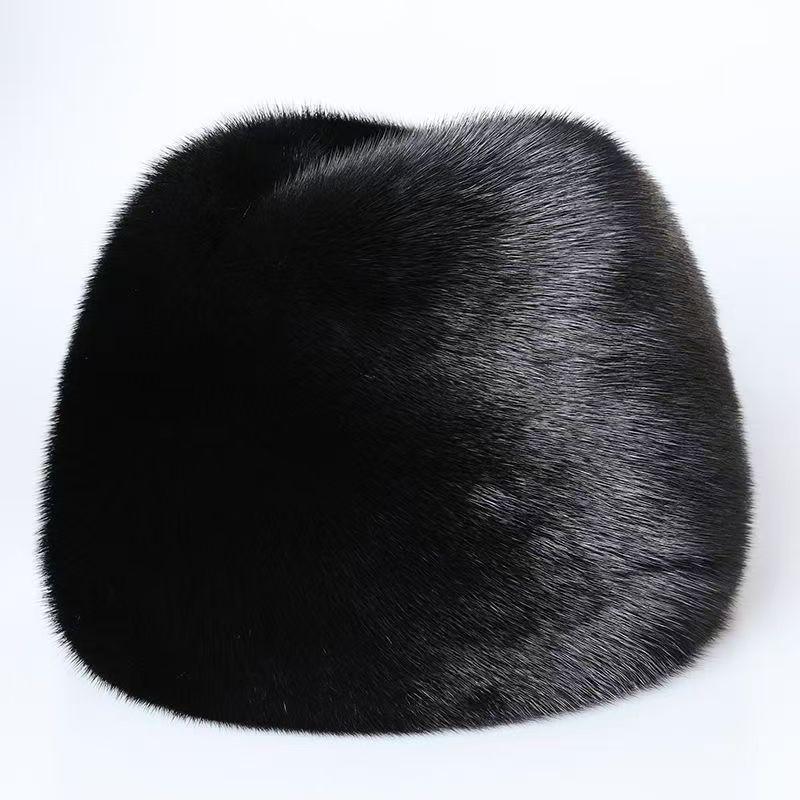 Waterproof Mink Fur Hat for Elderly Men - Thickened Winter Cotton Grandpa's Hat