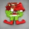 Upside-Down Christmas Candy Wreath and Ornaments for Door and Party Decoration