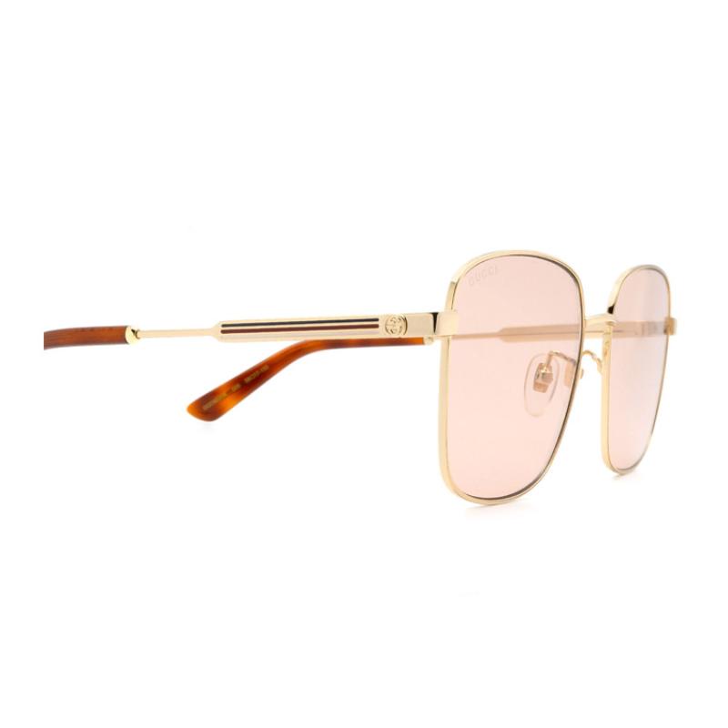 Gucci Pink Metal Sunglasses Women's