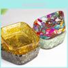 Resin Geometric Dismagnetization Bowl With Natural Crystal Fill For Modern Living Room Decor