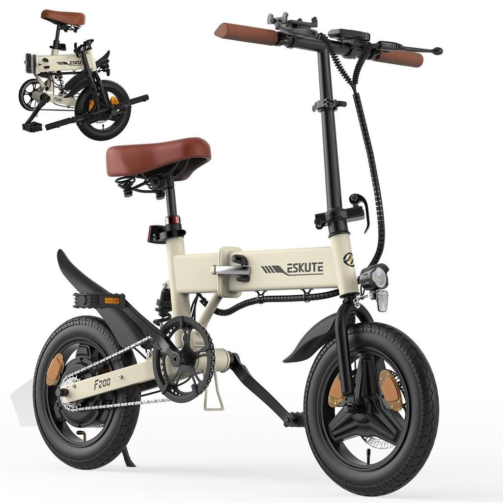 Electric Bike Foldable ESKUTE F200 250W Motor Top Speed 25Km/h 36V 7.8AH Range 50Km Load 120Kg