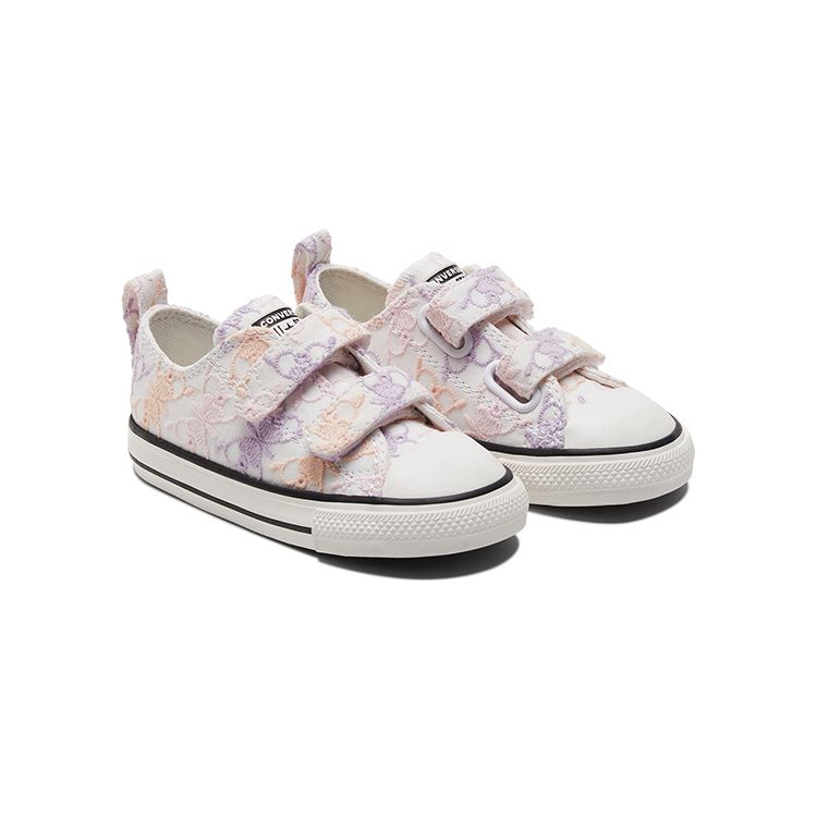 Converse Chuck Taylor All Star Easy-On Low TD Butterfly Embroidery - Pale Amethyst Baby Sneakers White Crimson-Tint A01618C
