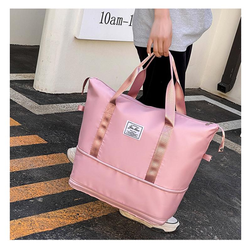 Double Layer Expansion Large Capacity Travel Bag Dry-wet Separation Handbag Lightweight Universal Outdoor Fitness Yoga Bag