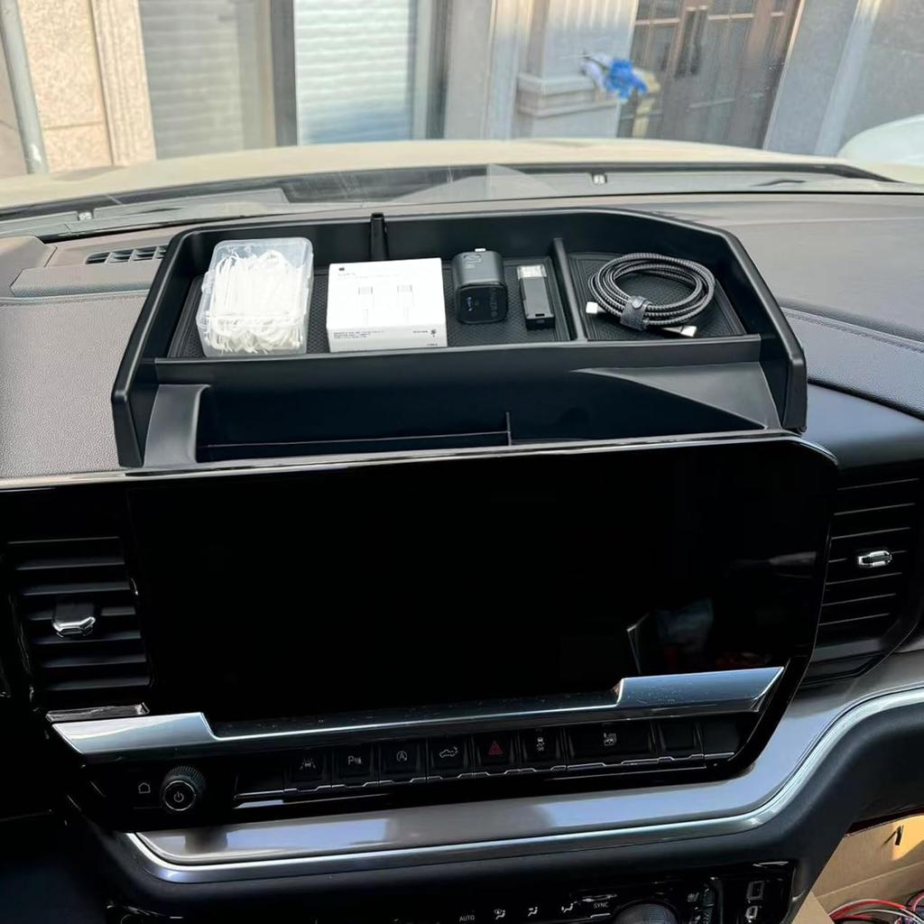 Center Console Dashboard Organizer for -2024 2025 Chevy Silverado/GMC Sierra 1500 Accessories and 24-25 Silverado/Sierra 2500HD/3500HD, Dash Storage