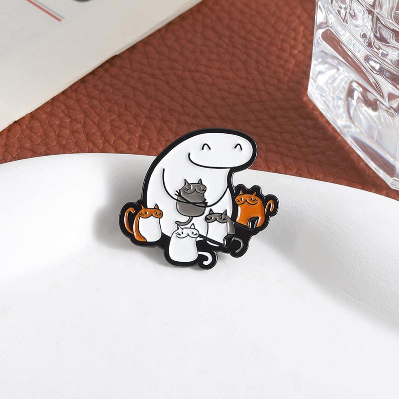 Funny Cartoon Characters Flork Enamel Pins No Me Ofrezcan Pan Simple Figure Brooches Lapel  Badge Jewelry Gifts for Friends