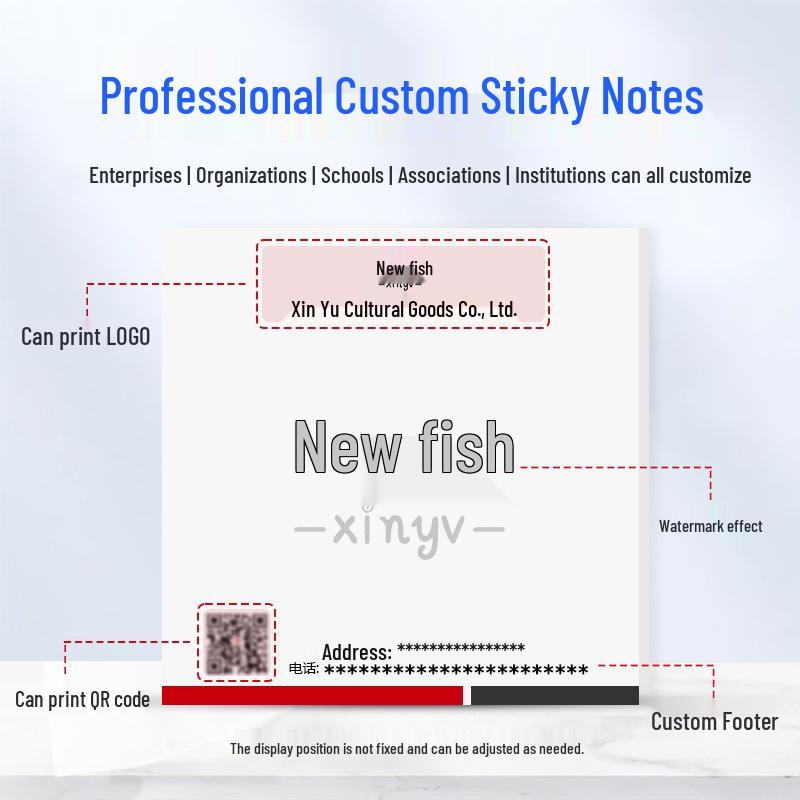 Personalized Sticky Notes: Colorful Memo Pads with Custom Images and Company Logos Custom