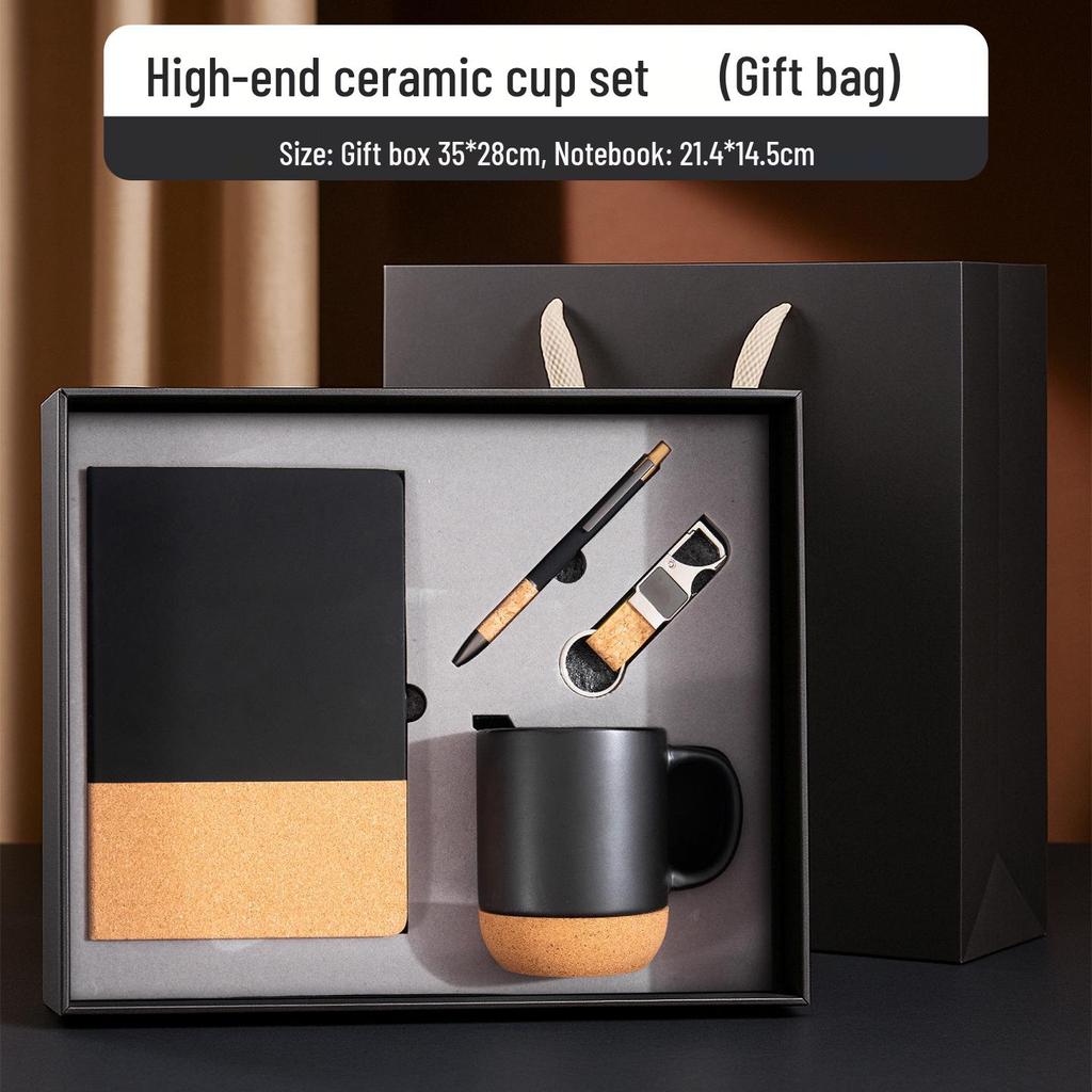 Business Gift Set: A5 Notebook, Notepad, Pen, Keychain, Mug
