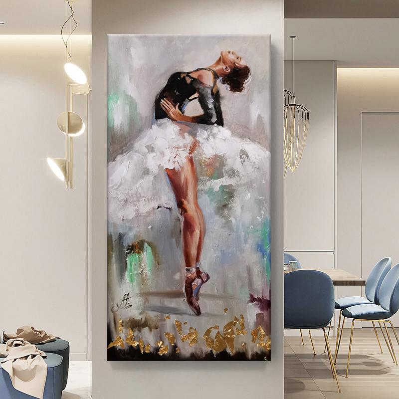 Vintage Ballerina Canvas Painting Ballet Dancer Posters and Prints Fashion Woman Wall Art Girls Room Decor Cuadros No Frame