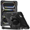 BILLTON Armored Shockproof Stand Case for iPad Pro 11 M4/M5 2024/2025 with Pencil Holder Shoulder Strap & Palm Band (27x22)