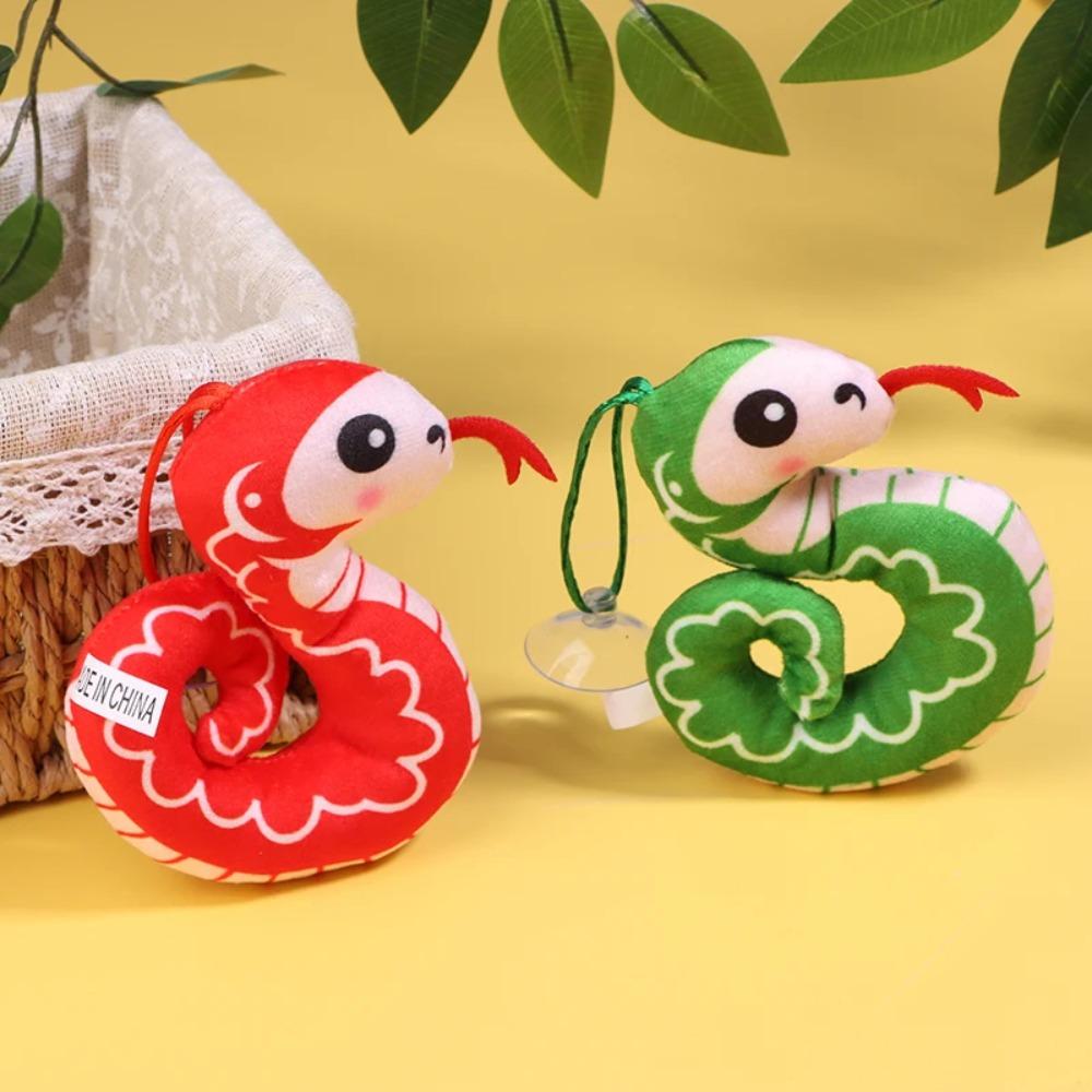 

2025 Chinese New Year Snake Plush Keychain Cartoon Snake Keyring Men/Women