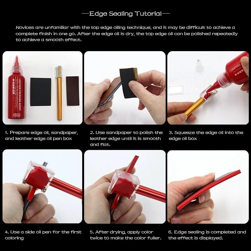 100ml Matte Lederkantenversiegelungsöl Kältebeständig Hochtemperaturbeständig Verhindert Feuchtigkeitsaufnahme und Verformung des Leders