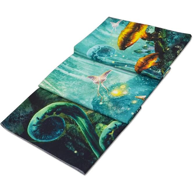 YEXIT Fairy Tales Magical Forest Tapestry, Nature Tree of Life with Elves Landscape Tapestry Wall Hanging for Living Room BedRoom Decoration Green