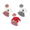 Adorable Santa Themed Costume Set For Girls Soft Party Wear Lightweight Holiday Clothing Christmas Celebration Attires