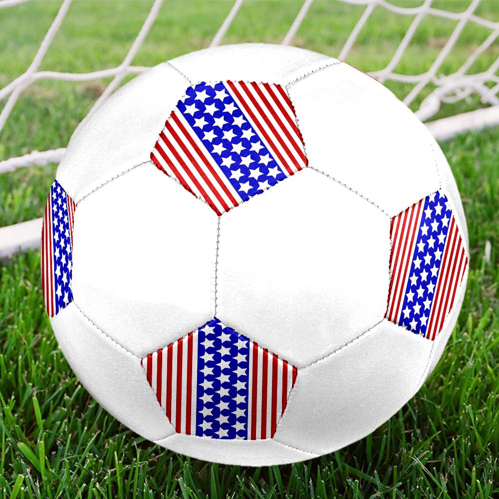 1PC American Flag Soccer Ball Size 5 Football Machine Sewn Indoor/Outdoor Universal Football W27