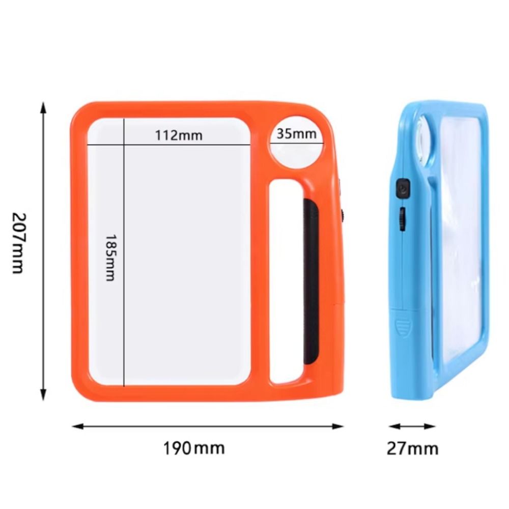 With 3 Light Mode Illumination Handheld Magnifier 5X 10X Reading Magnifier Books Inspection