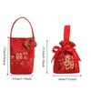 Traditional Canvas Wedding Candy Bag Tassels Drawstring New Year Gifts Bag Spring Festival Flower Chinese Style Handbag Party