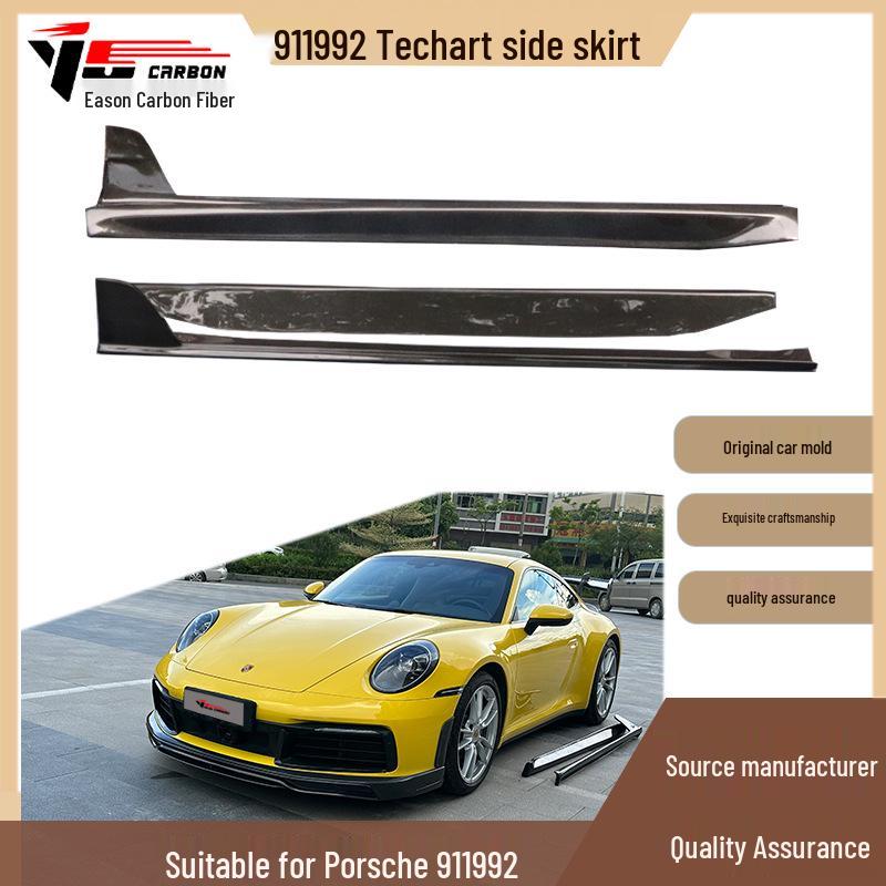TechArt Style Carbon Fiber Side Skirts for 2019-IN Porsche 911/992.