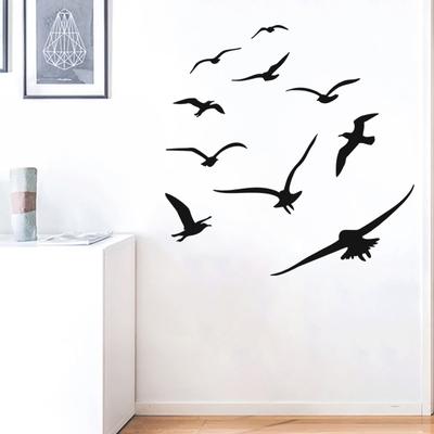 Black Bird Wall Sticker Removable Decal for Home Decor Bedroom Living Room Wall Art