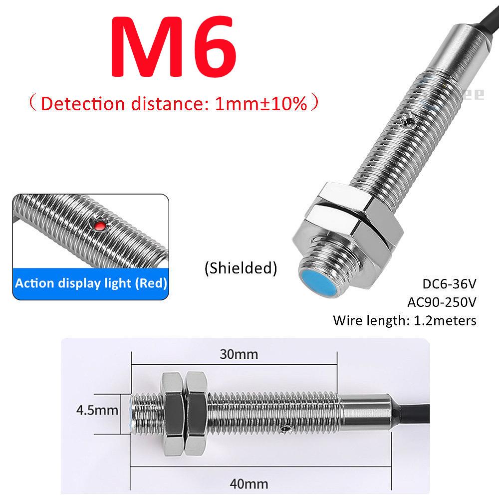 Blue Proximity Switch Inductive Proximity Sensor Detection Switch NPN/PNP NO NC 1-15mm Detection Distance Metal Sensor Switches