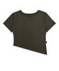 HOLYNUMBER7 Cubic Off-Shoulder Short Sleeve T-Shirt_Khaki