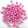 8/10/12mm Round Resin Beads Stripe Spacer Beads for Jewelry Making Children Handcraft Department DIY Bracelet Accessories