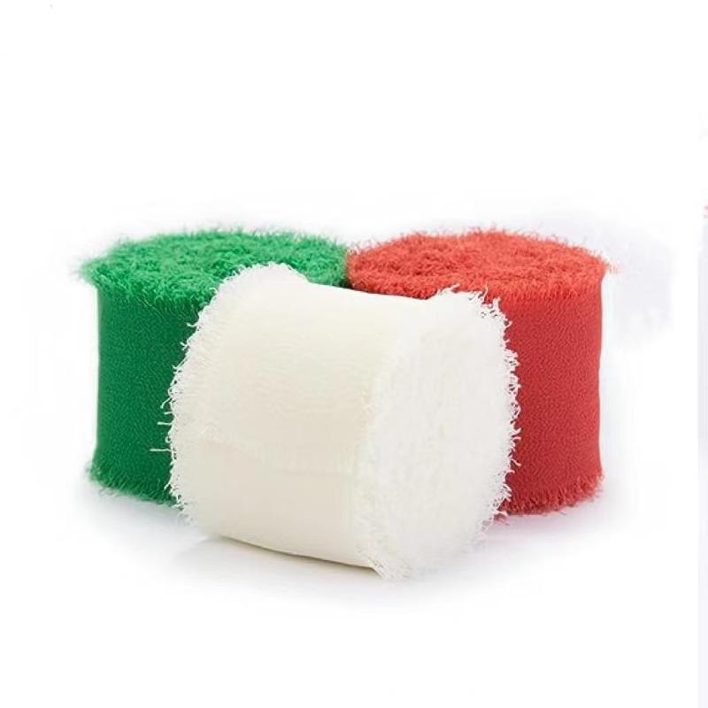 4CMx5M Hand-Torn Frayed Edge Cotton Linen Ribbon For Wedding Invitation Bouquets Wrapping Xmas Valentine'S Day Gifts Decorations