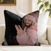 Aubrey Drake Graham Cushion Cover Natural Linen Double Sided Print  Throw Pillow Case for Sofa Couch Home Decor
