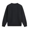 Li Ning Serie Moda Sportiva Felpa Unisex Girocollo con Lettere Stampate Comoda in Pile Traspirante Nera AWDUC91-2