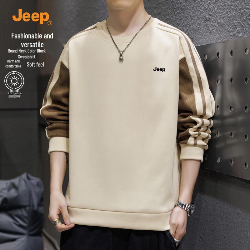 

Jeep Мужская футболка свободного кроя с круглым вырезом и длинными рукавами 2XL