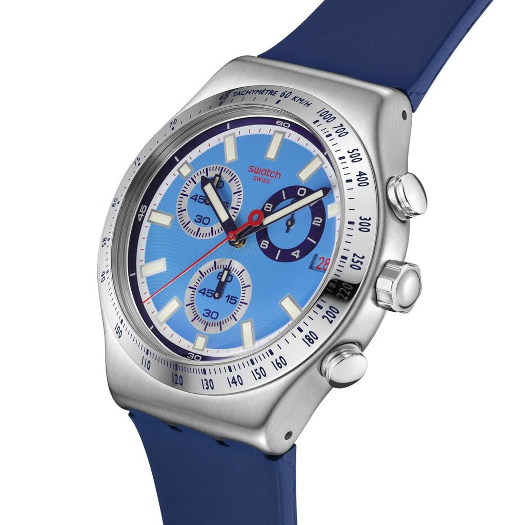 SWATCH Watch New Irony Chrono Sky Reflective YVS541 Unisex Adult Blue