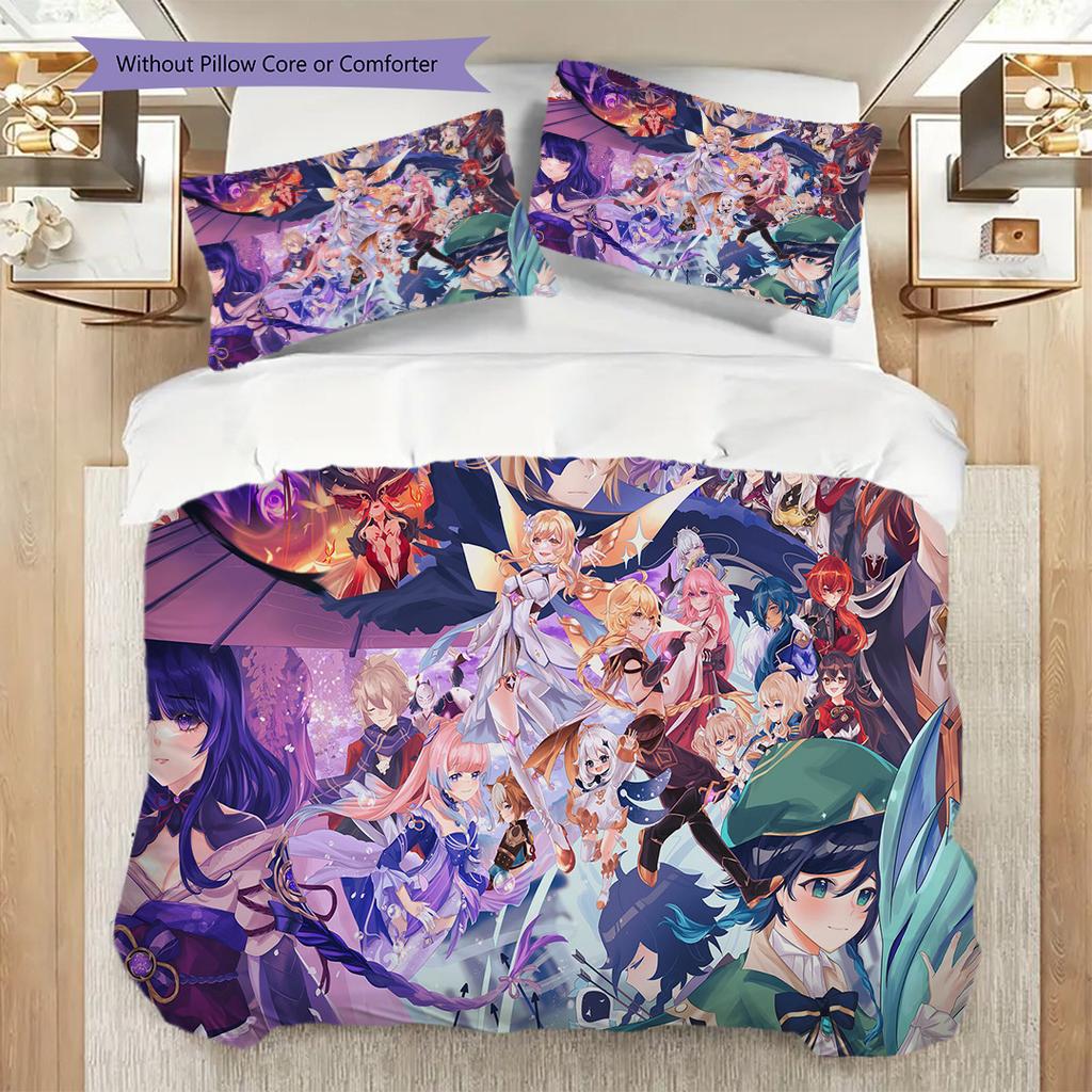 Fantasy Heroes Unite Colorful Adventure Bedding 1 Duvet Cover 2 Pillowcase Without Core Soft And Comfortable Bedding Set