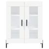 Vidaxl Display Cabinet, White, 69.5X34X180 Cm, Wood-Based Material